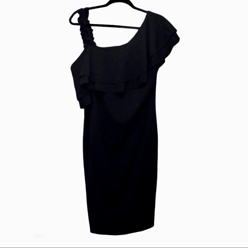 JANETTE PLUS | Half Flutter Sleeve Knit Dress